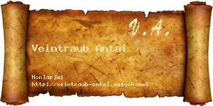 Veintraub Antal névjegykártya
